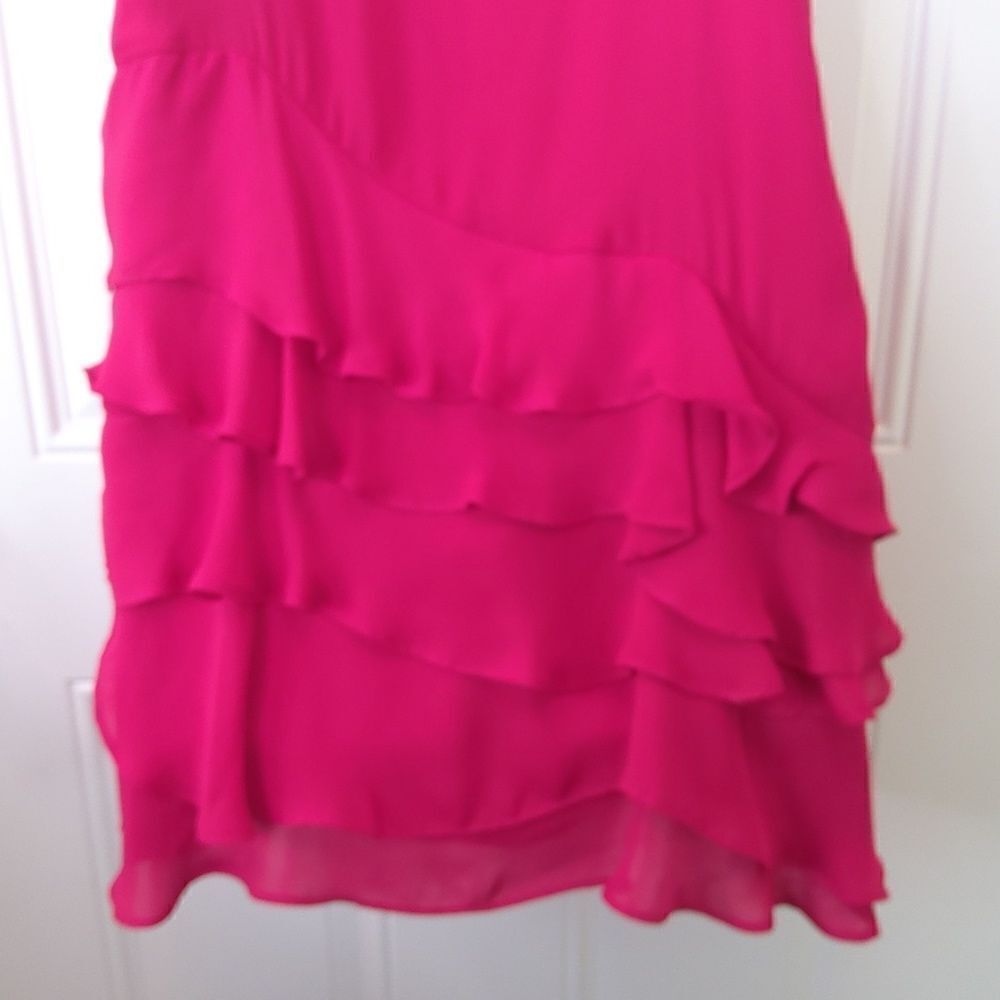 Taylor red fully lined adjustable spaghetti strap… - image 10